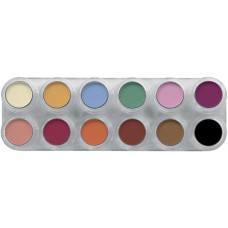 Grimas Eyeshadow & Rouge Palette Matte / Szemhéjfesték & Pirosító Paletta Matt 12 x 2 gr, GEYRO-U